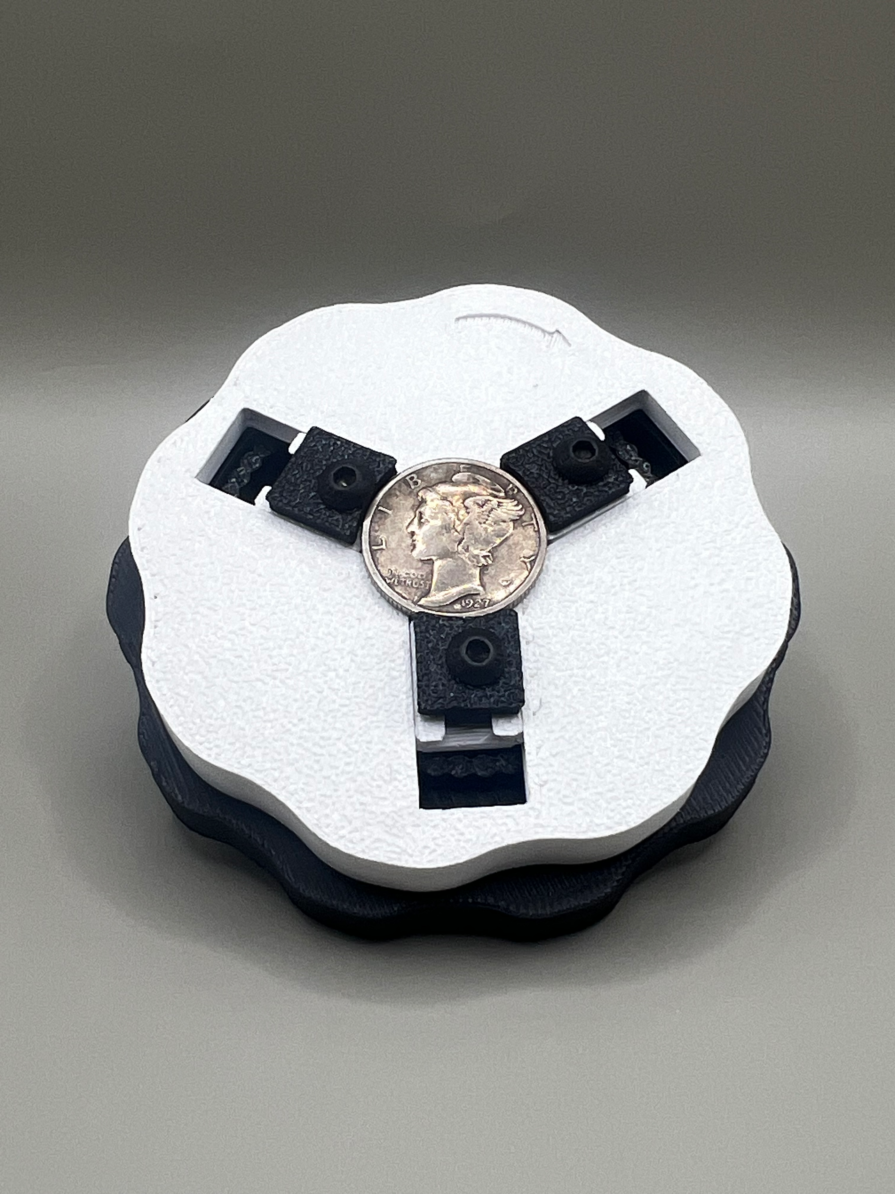 Coin/Button Vise for Cleaning