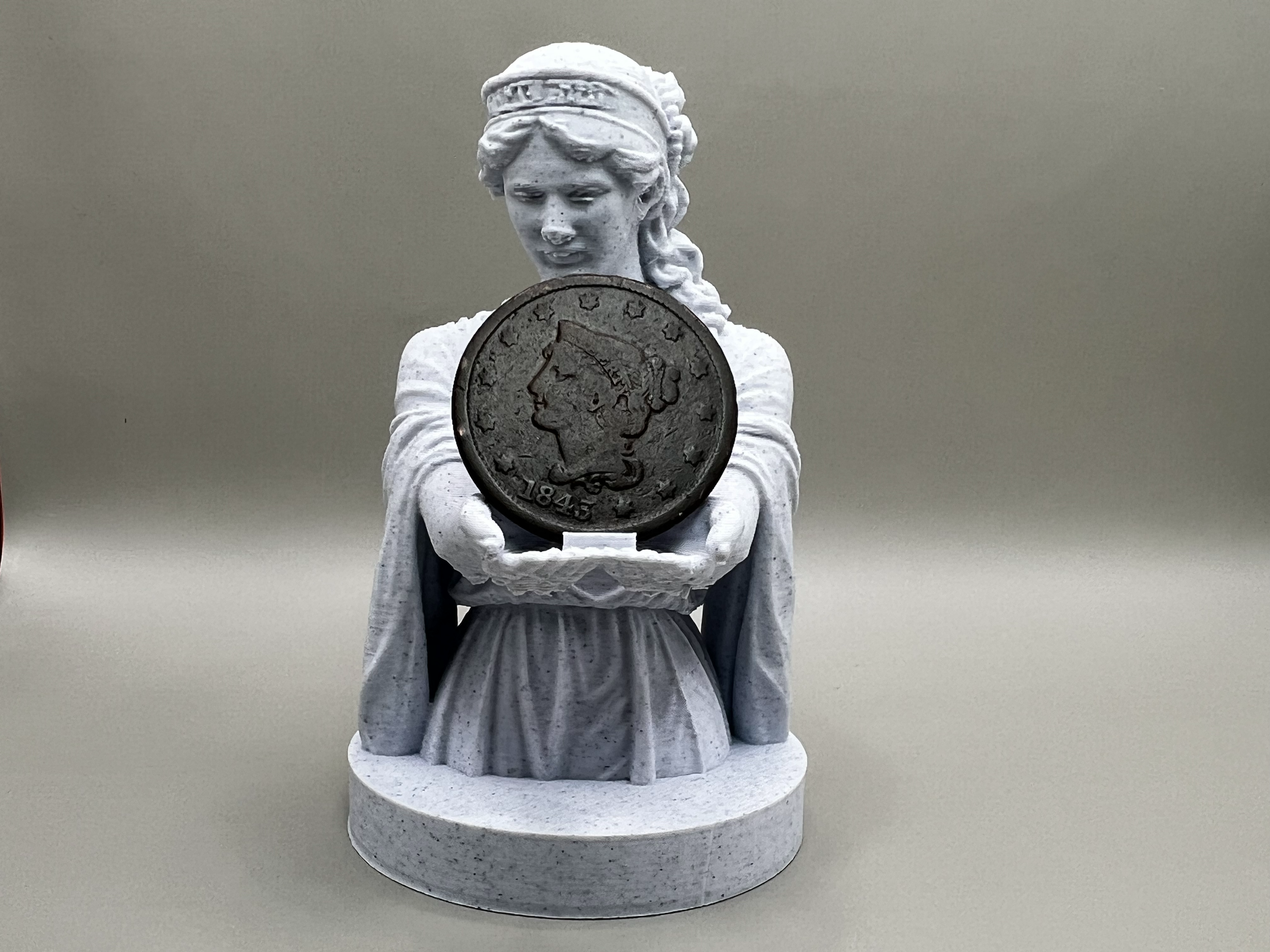 Braided Hair Liberty Cent Display
